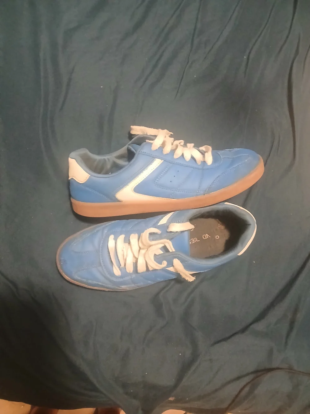 Men's Blue Athletic Casual Sneakers with White Accents
